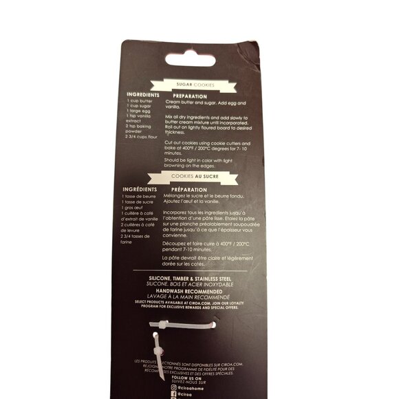 Wicked Circa Silicone & Wood Skull Spatula With Stainless Steel Cookie Cutter Fo - Picture 4 of 4